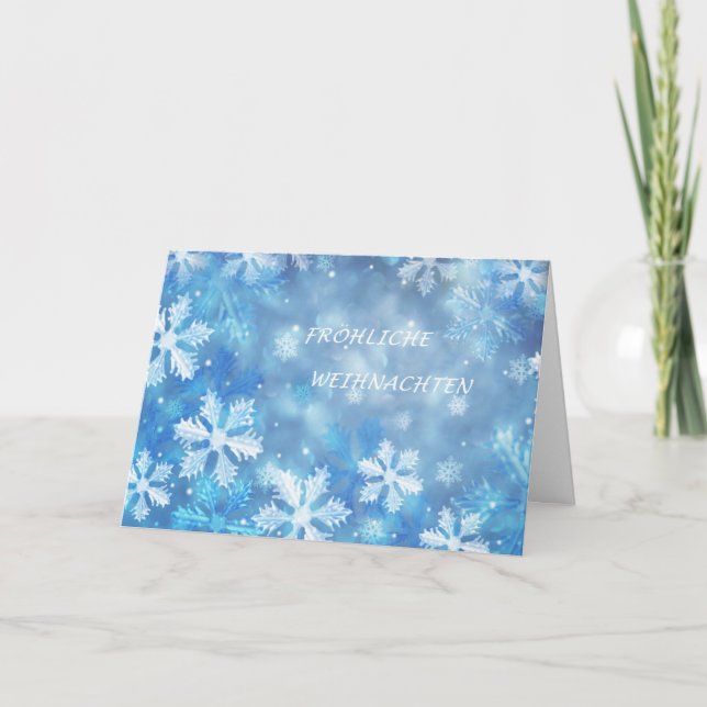 Cartes Pour Fêtes Annuelles German Christmas card with snowflakes (Devant)