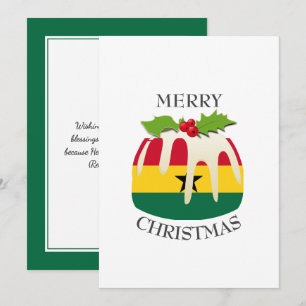 Cartes Pour Fêtes Annuelles GHANA FLAG Pudding de Noël Festif