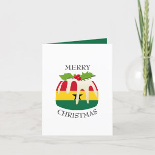 Cartes Pour Fêtes Annuelles GHANA FLAG Pudding de Noël Festif