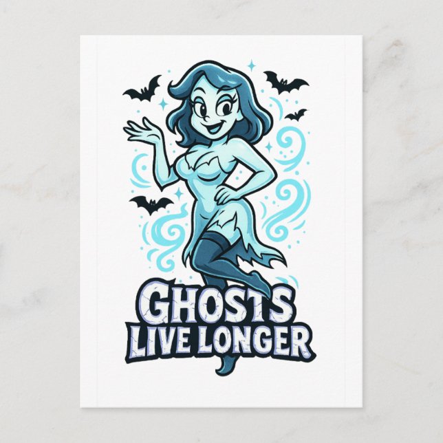 Cartes Pour Fêtes Annuelles Ghost - Ghosts Live Plus Longs (Devant)
