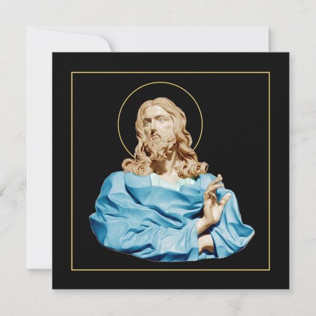 Cartes Pour Fêtes Annuelles Gian Lorenzo Bernini Bust of Christ 1679 (Devant)