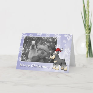 Cartes Pour Fêtes Annuelles Giant de Noël/Schnauzer standard/miniature