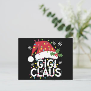 Cartes Pour Fêtes Annuelles Gigi Claus Lumières de Noël Pyjama Famille Corresp