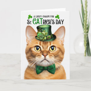 Cartes Pour Fêtes Annuelles Ginger Cat St CATrick's Day Lucky Charm