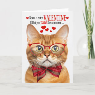 Cartes Pour Fêtes Annuelles Ginger Tabby Chat Feline Humour Saint-Valentin
