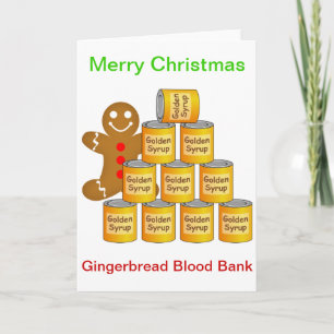 Cartes Pour Fêtes Annuelles Gingerbread Man Blood bank