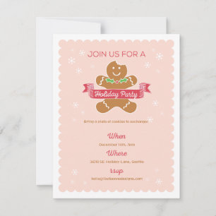 Cartes Pour Fêtes Annuelles Gingerbread Man Christmas Cookie Exchange
