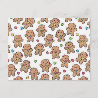 Cartes Pour Fêtes Annuelles Gingerbread Men Christmas Postcard