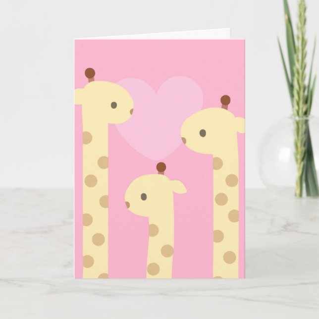 Cartes Pour Fêtes Annuelles Girafe (Devant)