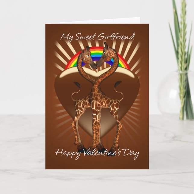 Cartes Pour Fêtes Annuelles Girfriend Lesbian Valentine's Day Card avec deux L (Devant)
