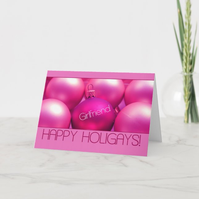 Cartes Pour Fêtes Annuelles Girlfriend - Happy Holigays Card (Lesbian X-mas) (Devant)