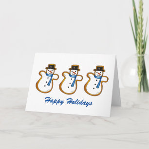 Cartes Pour Fêtes Annuelles Gite Snowman Cookie Noël Hanoukka