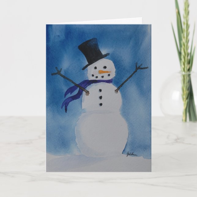 Cartes Pour Fêtes Annuelles "Givré " (Devant)