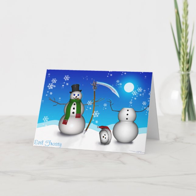 Cartes Pour Fêtes Annuelles Givré mauvais (carte) (Devant)