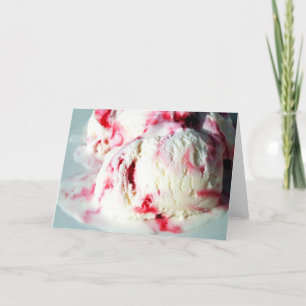 Cartes Pour Fêtes Annuelles Glace à la framboise ondée