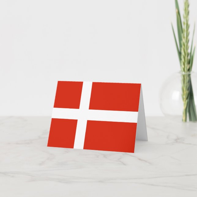 Cartes Pour Fêtes Annuelles Glædelig juillet avec Dannebrog (Devant)