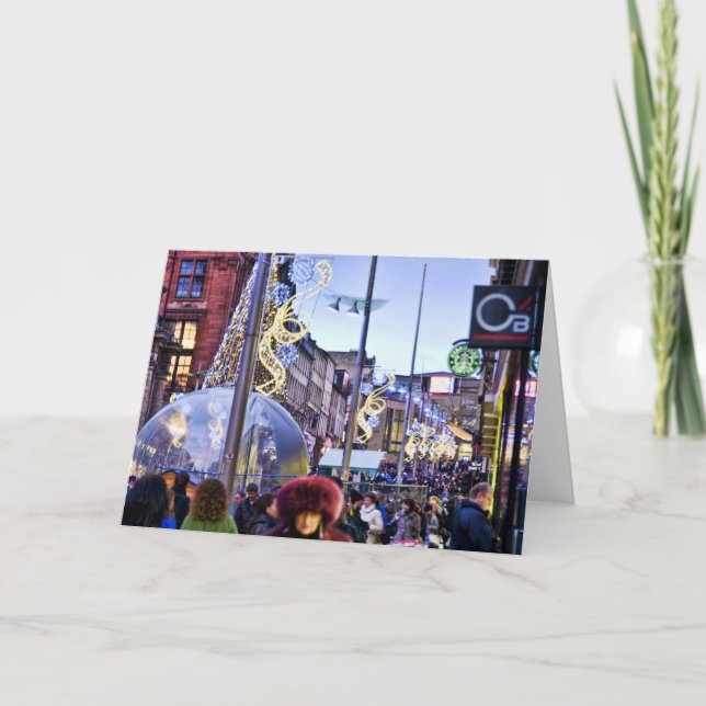 Cartes Pour Fêtes Annuelles Glasgow à Noël (Devant)