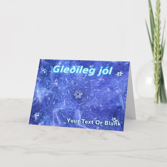 Cartes Pour Fêtes Annuelles Gleðileg Jól - Blizzard (Devant)