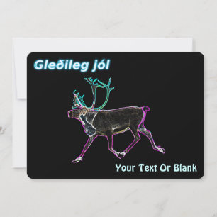 Cartes Pour Fêtes Annuelles Gleðileg Jól - Caribou électrique