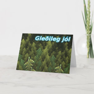 Cartes Pour Fêtes Annuelles Gleðileg jól - Forêt sombre