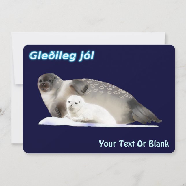 Cartes Pour Fêtes Annuelles Gleðileg Jól - Sceau annelé (Devant)