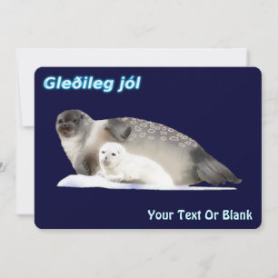 Cartes Pour Fêtes Annuelles Gleðileg Jól - Sceau annelé