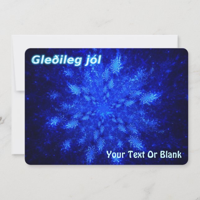 Cartes Pour Fêtes Annuelles Gleðileg jól - Snowburst (Devant)