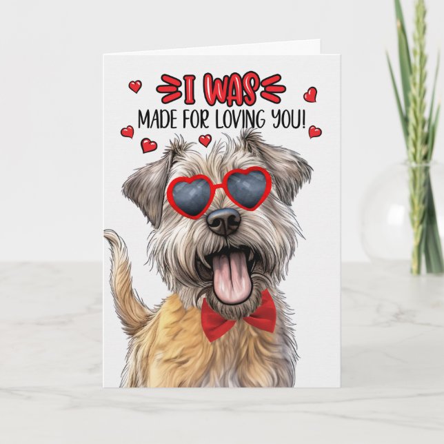Cartes Pour Fêtes Annuelles Glen of Imaal Terrier Dog Love You Valentine (Devant)