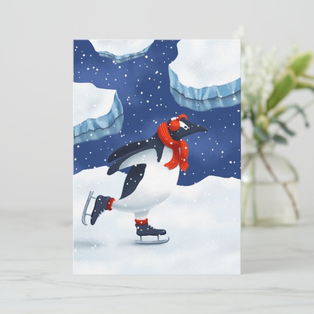 Cartes Pour Fêtes Annuelles Glisse antarctique (Debout devant)