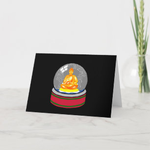 Cartes Pour Fêtes Annuelles Globe De Neige Bouddha