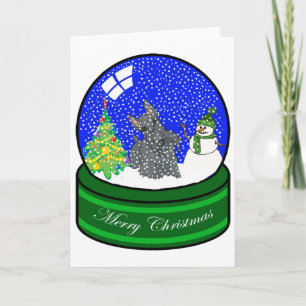 Cartes Pour Fêtes Annuelles globe de neige de scottie