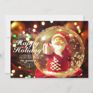 Cartes Pour Fêtes Annuelles globe de neige Santa Claus