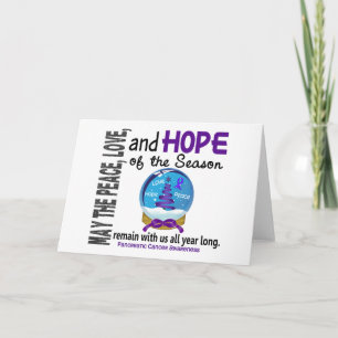 Cartes Pour Fêtes Annuelles Globe des neiges de Noël 1 Cancer pancréatique