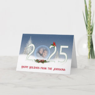 Cartes Pour Fêtes Annuelles Globe Des Neiges De Noël 2024 Avec Photo