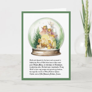 Cartes Pour Fêtes Annuelles Globe des neiges Religieux St. Andrew Novena Nativ