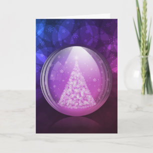 Cartes Pour Fêtes Annuelles Globe luminescent de neige