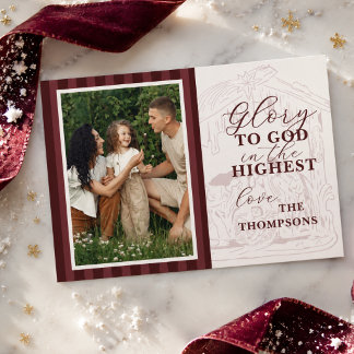 Cartes Pour Fêtes Annuelles Gloire à Dieu dans la photo chrétienne la plus éle