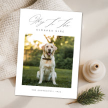 Gloire au nouveau-né roi chien photo Noël