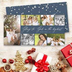 Cartes Pour Fêtes Annuelles Glory To God In The Highest Stylish Script 7 Photo