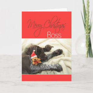 Cartes Pour Fêtes Annuelles Glossy Grizzly Boss Joyeux Noël