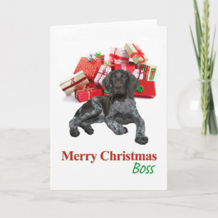 Cartes Pour Fêtes Annuelles Glossy Grizzly Boss Joyeux Noël