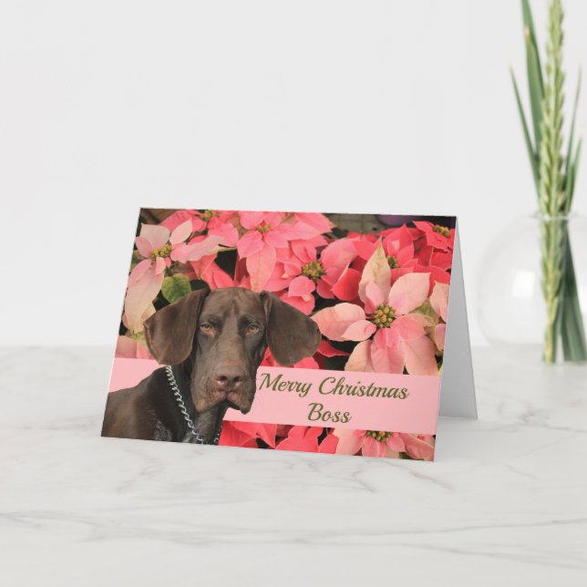 Cartes Pour Fêtes Annuelles Glossy Grizzly Boss Joyeux Noël (Devant)