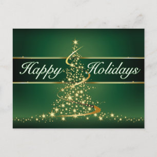 Cartes Pour Fêtes Annuelles Glowing Lights Happy Holidays Postcard