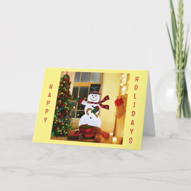 CARTES POUR FÊTES ANNUELLES GLOWWMAN DIT "JOYEZ NOËL" (Devant)