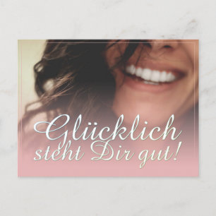 Cartes Pour Fêtes Annuelles Glücklich steht Dir intestin ! - Rosé