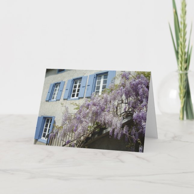 Cartes Pour Fêtes Annuelles Glycines en fleur (Devant)