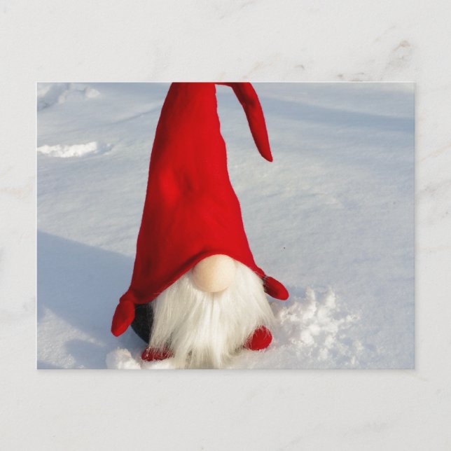 Cartes Pour Fêtes Annuelles Gnome de Noël scandinave (Devant)