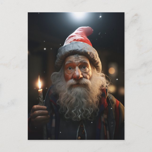 Cartes Pour Fêtes Annuelles Gnome de Noël surpris (Devant)