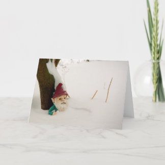 Cartes Pour Fêtes Annuelles Gnome d'hiver