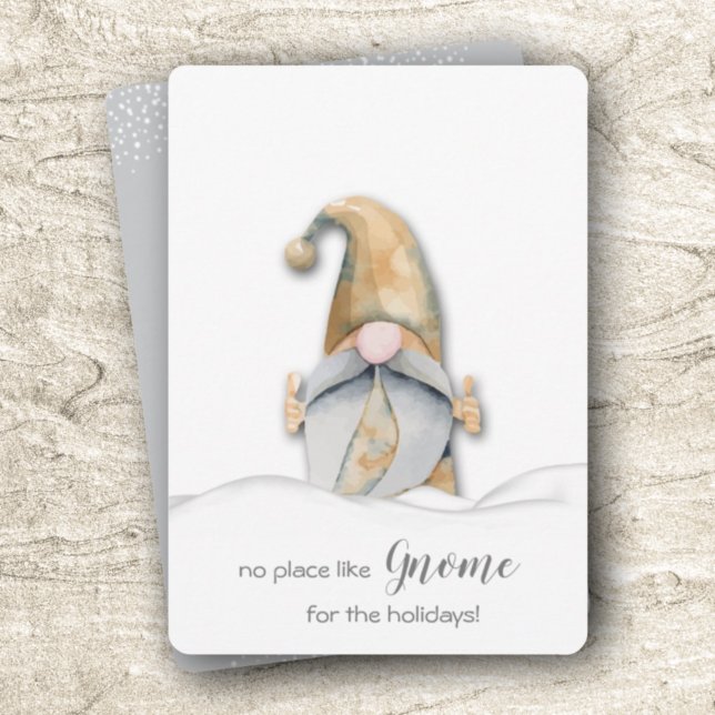 Cartes Pour Fêtes Annuelles Gnome et neige (Créateur téléchargé)
